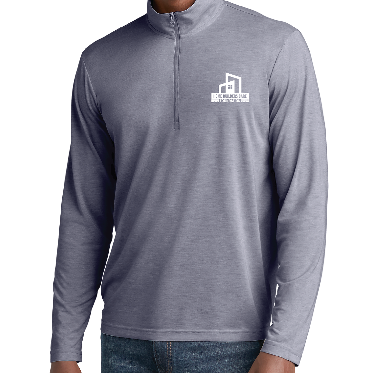 Men's Sport-Tek Long Sleeve Tri-Blend Wicking 1/4 Zip Pullover